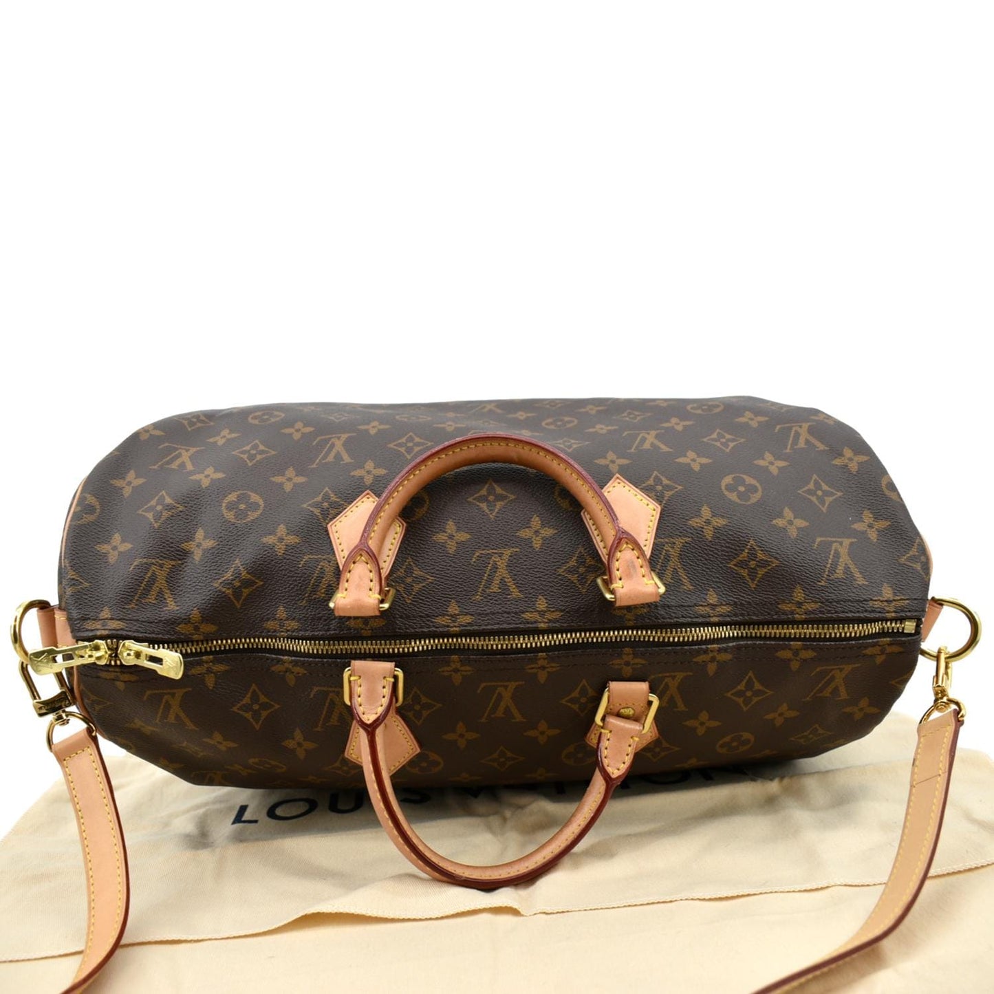 LOUIS VUITTON 40 Bandouliere Monogram Canvas Shoulder Bag Brown