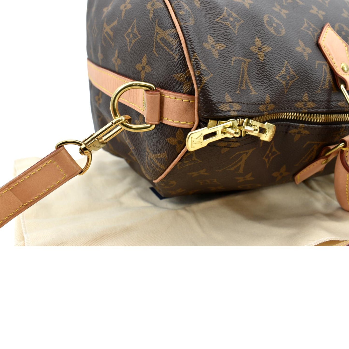 LOUIS VUITTON 40 Bandouliere Monogram Canvas Shoulder Bag Brown