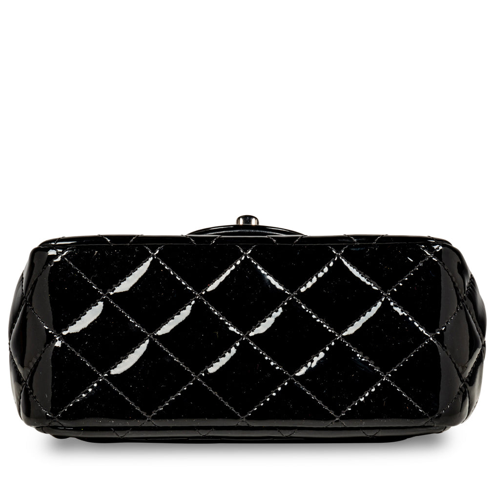 Chanel Classic Flap Patent Leather Black Shoulder Bag Style 11