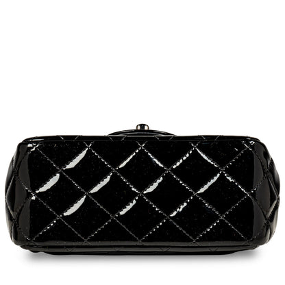 Chanel Classic Flap Patent Leather Black Shoulder Bag Style 11
