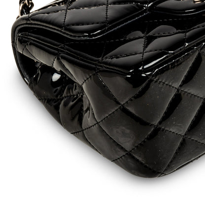 Chanel Classic Flap Patent Leather Black Shoulder Bag Style 11