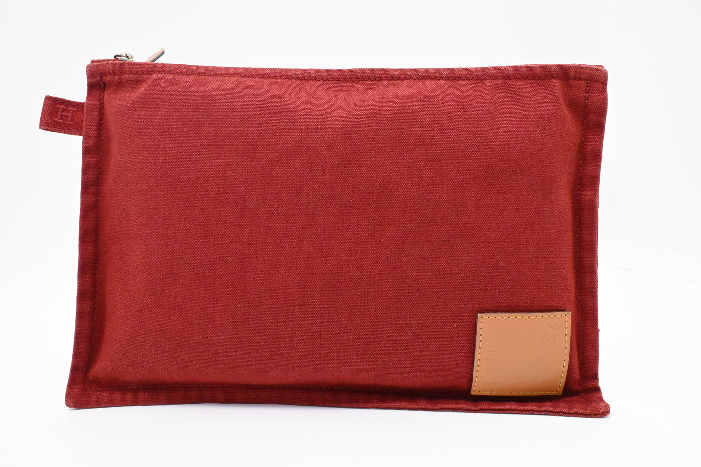 Hermes L'Échappée Belle 2009 Pouch In Red Canvas