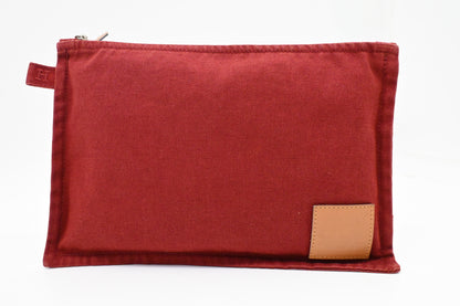Hermes L'Échappée Belle 2009 Pouch In Red Canvas