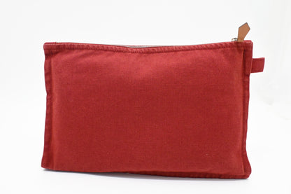 Hermes L'Échappée Belle 2009 Pouch In Red Canvas