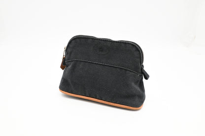 Hermes Mini Mini Bolide Pouch In Black Canvas