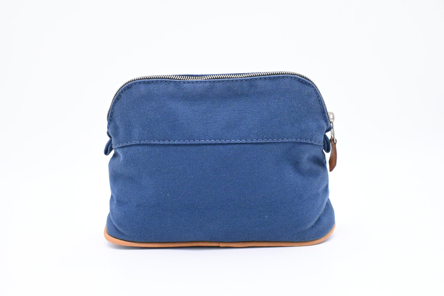 Hermes Bolide Pouch 20 In Blue Canvas
