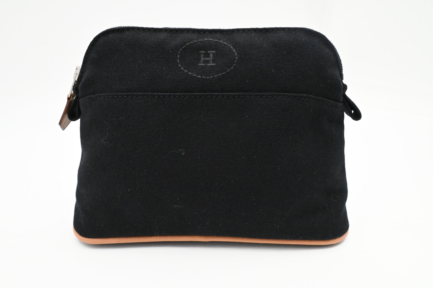 Hermes Bolide Pouch 20 In Black Canvas