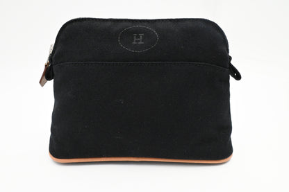 Hermes Bolide Pouch 20 In Black Canvas