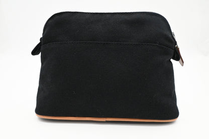 Hermes Bolide Pouch 20 In Black Canvas