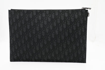 Dior Clutch in Black Oblique Canvas