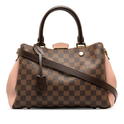 Brown Louis Vuitton Damier Ebene Brittany Satchel