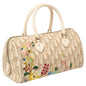 Dior Floral Embroidered Boston Bag