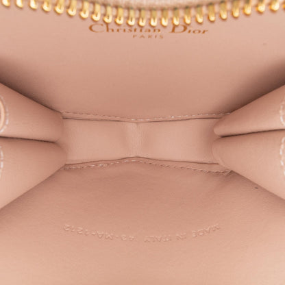Dior Calfskin Cannage Dioramour Caro Heart Pouch With Chain