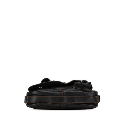Dior Calfskin Gaucho Double Saddle Shoulder Bag (SHG-XIEEW1)