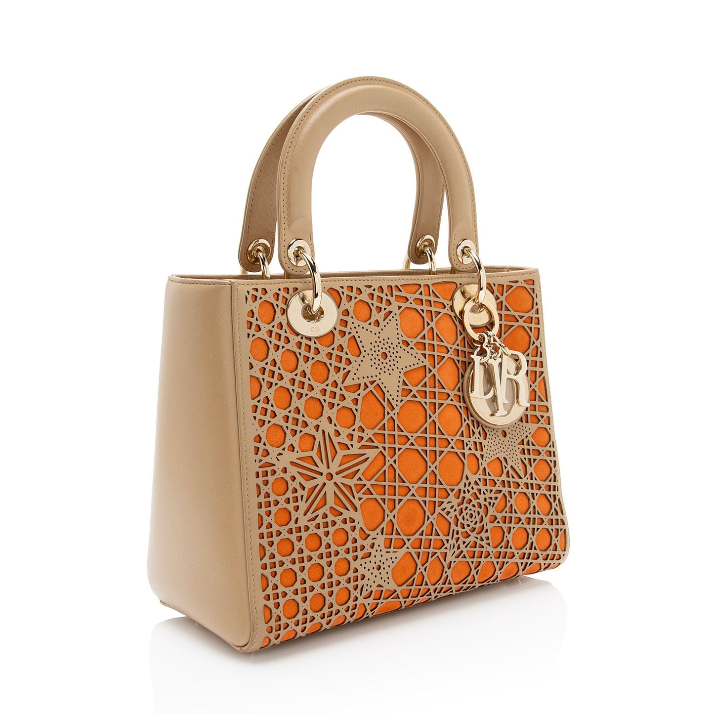 Dior Calfskin Suede Cutout Stars Dior Medium Tote (SHF-8CybcW)