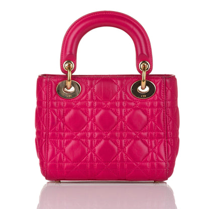 Dior Cannage Dior Lambskin Leather Satchel (SHG-32440)