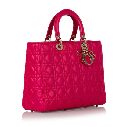 Dior Cannage Dior Leather Satchel (SHG-30463)