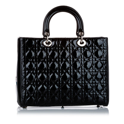 Dior Cannage Dior Patent Leather Satchel (SHG-29201)