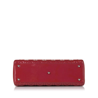 Dior Cannage Dior Patent Leather Satchel (SHG-34555)