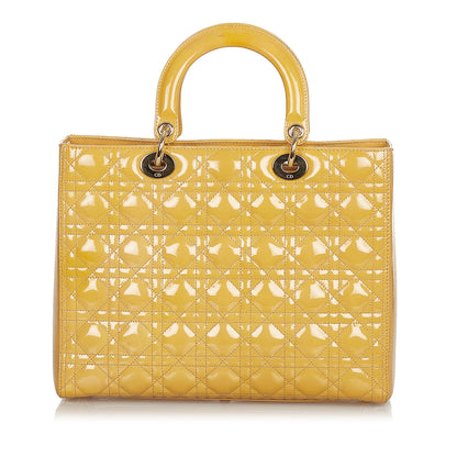 Dior Cannage Dior Patent Leather Tote (SHG-25997)