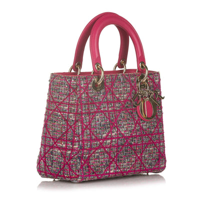 Dior Cannage Dior Tweed Satchel (SHG-32424)