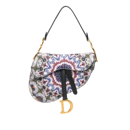 Dior Canvas Embroidered Kaleidiorscopic Saddle Bag