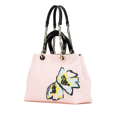 Dior Canvas Floral Printed Diorissimo Satchel