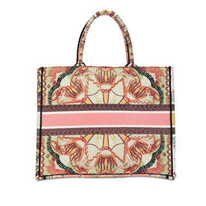 Dior Cruise Large Lights Embroidered Multicolor Canvas Book Tote (SHG-FQZtOd)