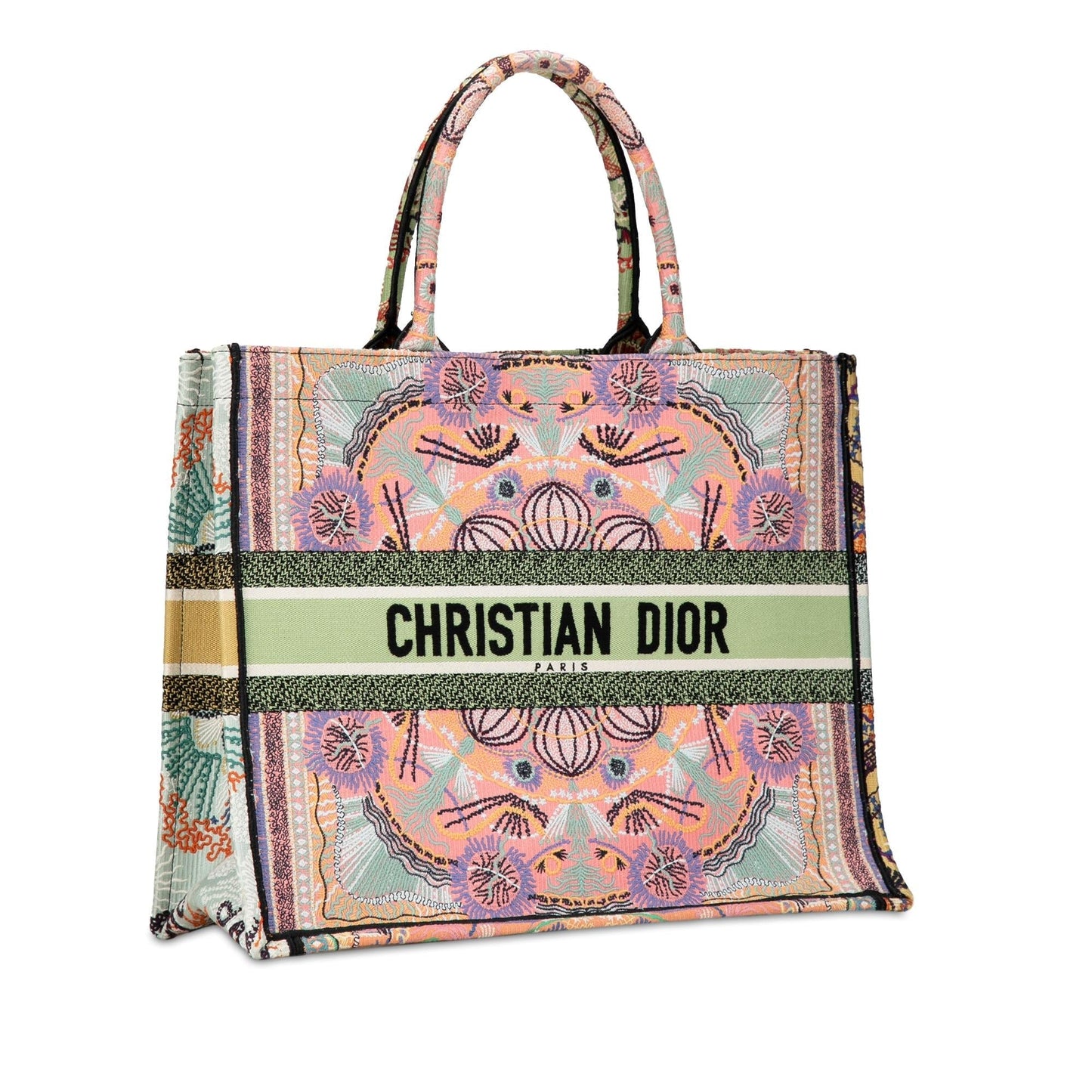 Dior Cruise Large Lights Embroidered Multicolor Canvas Book Tote (SHG-FQZtOd)