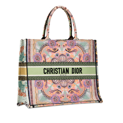 Dior Cruise Large Lights Embroidered Multicolor Canvas Book Tote (SHG-VjfxC8)