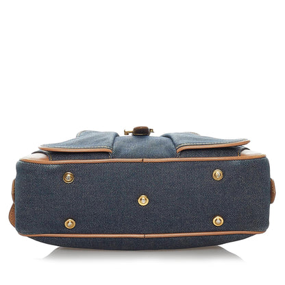 Dior Double Saddle Denim Dome Bag (SHG-35817)