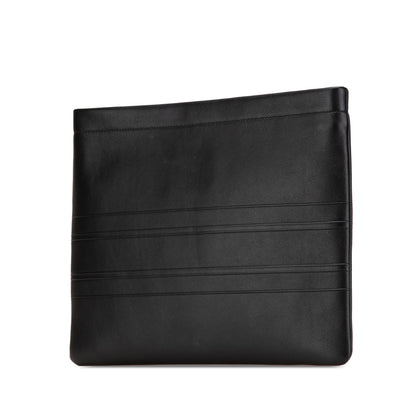 Dior Embossed Calfskin Logo Zip Clutch