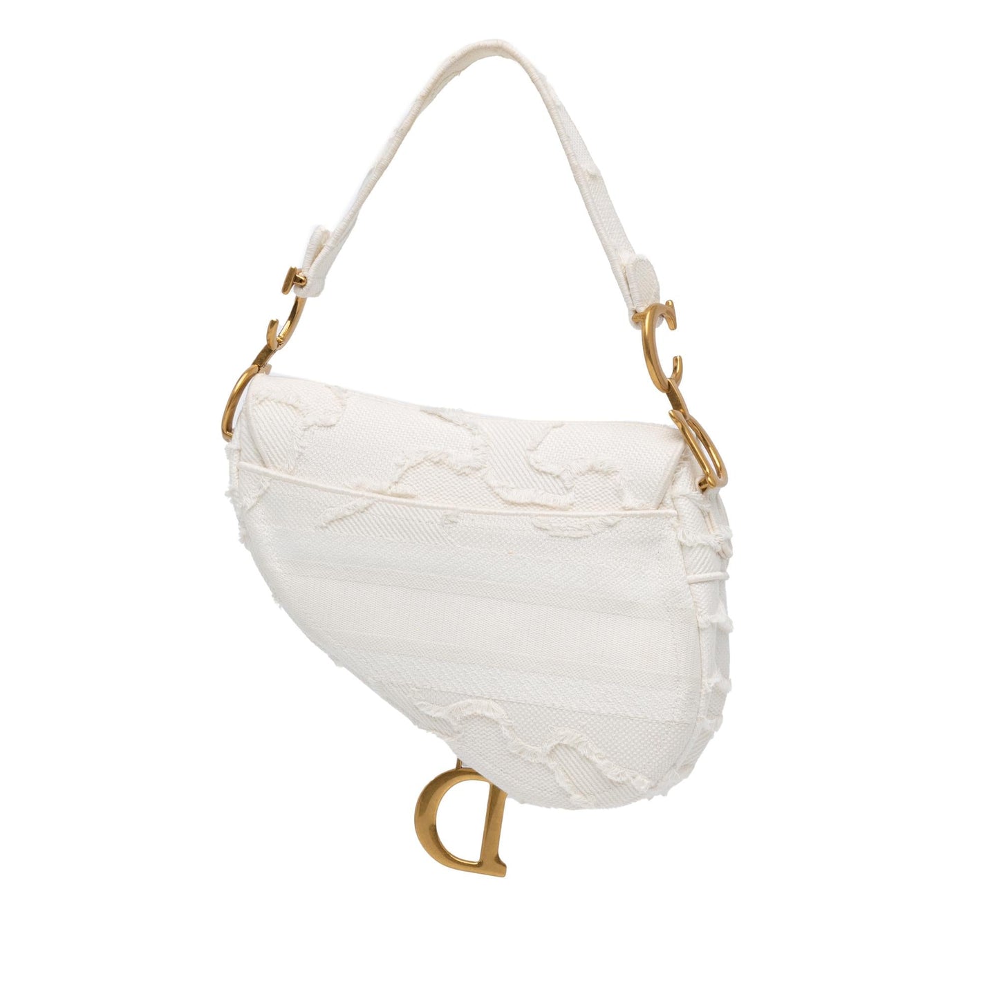 Dior Embroidered Canvas Camouflage Saddle Bag