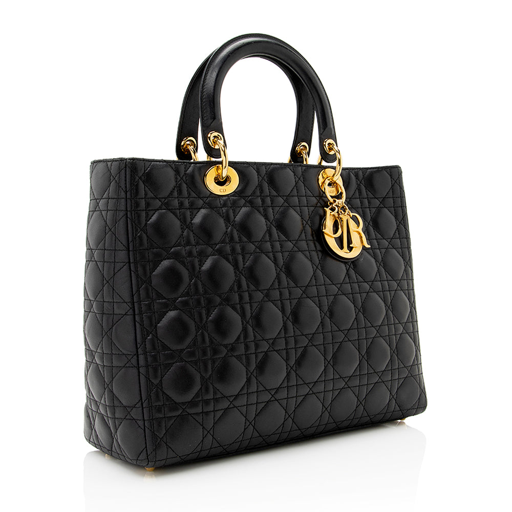 Dior Lambskin Dior Large Tote (SHF-20974)