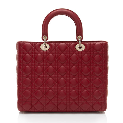 Dior Lambskin Dior Large Tote (SHF-QajY9m)