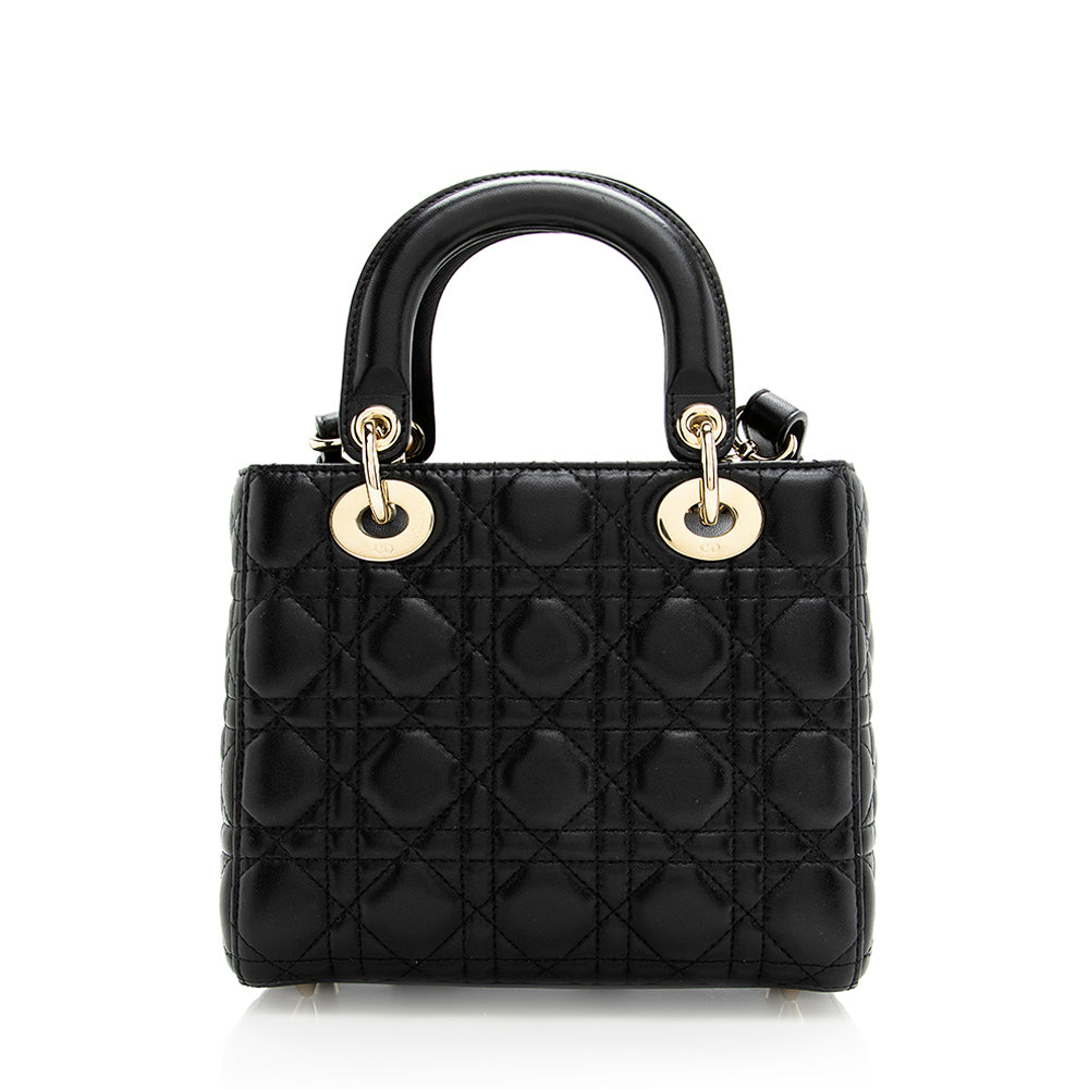 Dior Lambskin My Dior Lucky Badges Small Tote (SHF-19400)