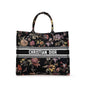 Dior Large Canvas Embroidered Book Tote (SHG-FiiCcc)