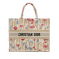 Dior Large Embroidered Hibiscus Book Tote (SHG-jZD0DI)