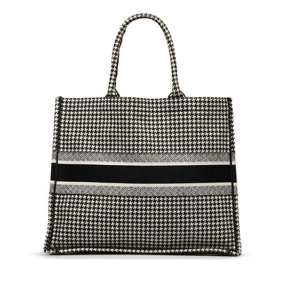 Dior Large Houndstooth Book Tote