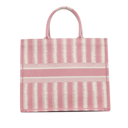 Dior Large Striped Book Tote (SHG-MhBhgW)