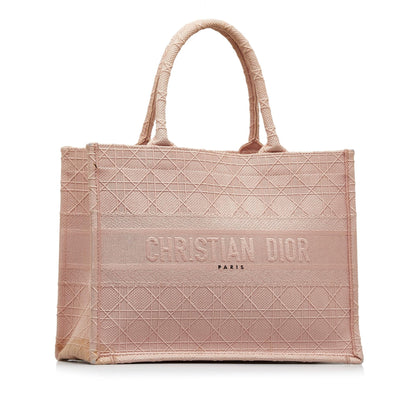 Dior Medium Cannage Embroidered Book Tote (SHG-LuB71h)