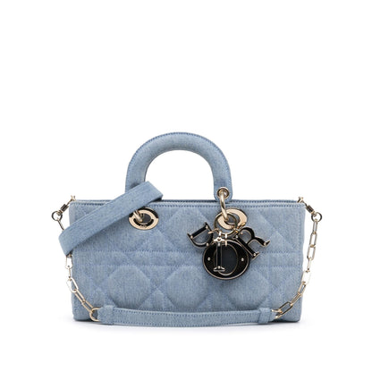 Dior Medium Denim Macrocannage D Joy Satchel