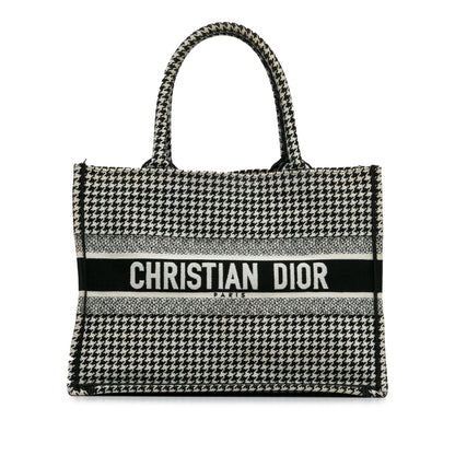 Dior Medium Houndstooth Book Tote (SHG-pPdPtp)