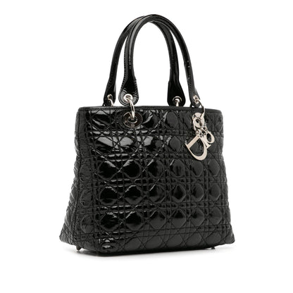 Dior Medium Patent Cannage Dior Soft Shopping Tote (SHG-l67PuF)