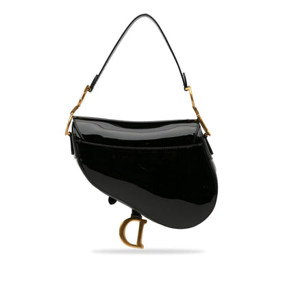 Dior Medium Patent Saddle Bag (SHG-Xmkf8J)