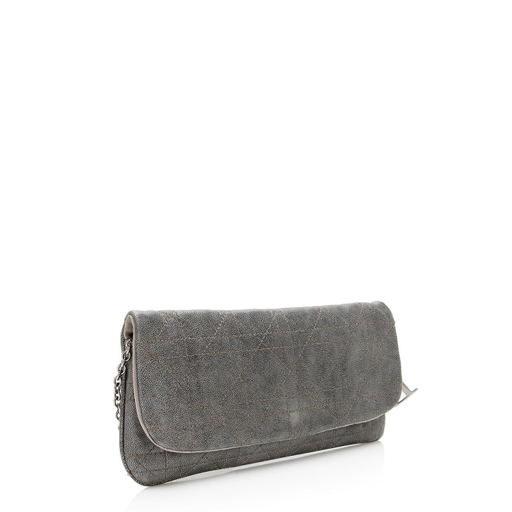 Dior Metallic Calfskin Dior Pouch Crossbody Bag (SHF-19229)