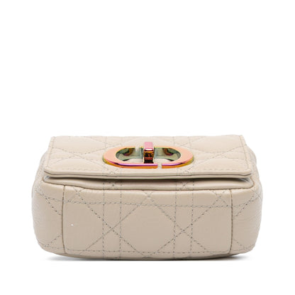 Dior Micro Supple Calfskin Cannage Caro Bag