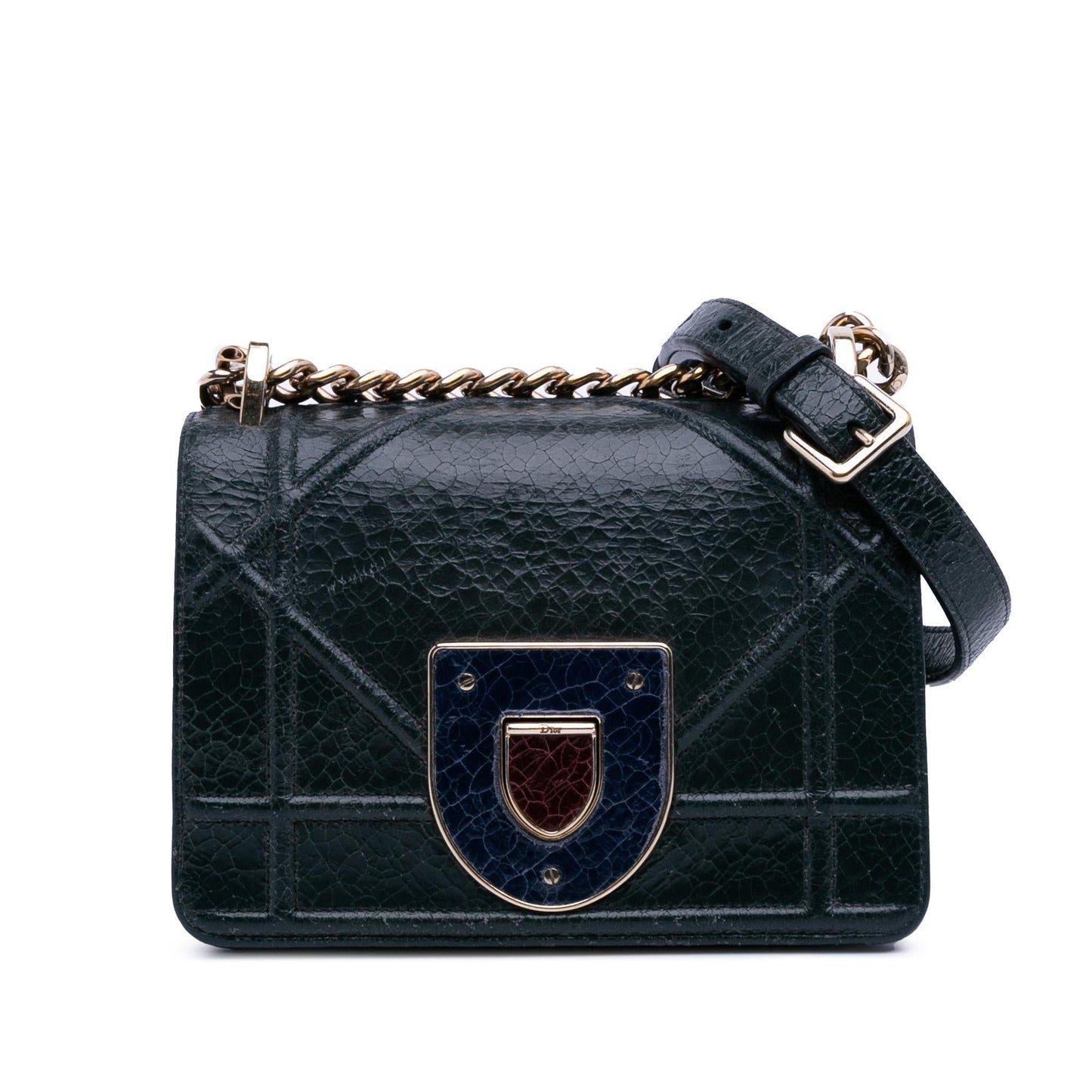 Dior Mini Crackled Deerskin Diorama Flap