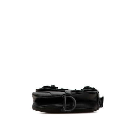 Dior Mini Lambskin Floral Applique Saddle (SHG-PaUICp)