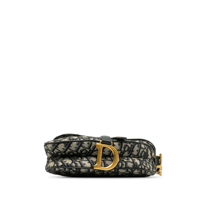 Dior Mini Oblique Canvas Saddle Bag